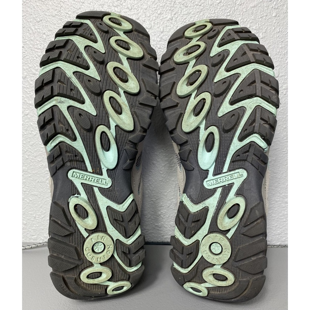 MERRELL Women Hilltop Ventilator Lace-Up Hiking Shoes US 8 Ice/Eggshell/Grey - Picture 12 of 14